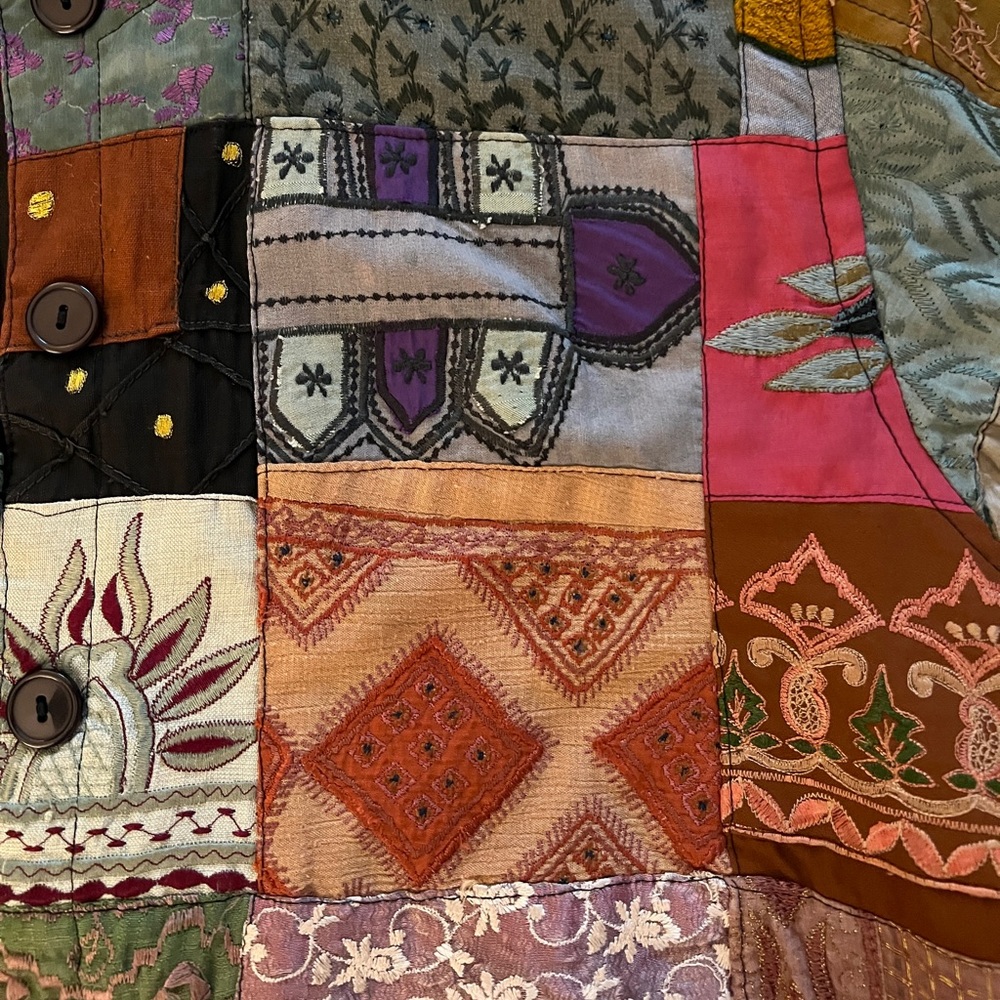 Sacred Threads Multicolor Patchwork Jacket - Picture 10 of 16